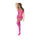 Mapalé Pinker Bodystocking Mit Netz Halsausschnitt & Bändern