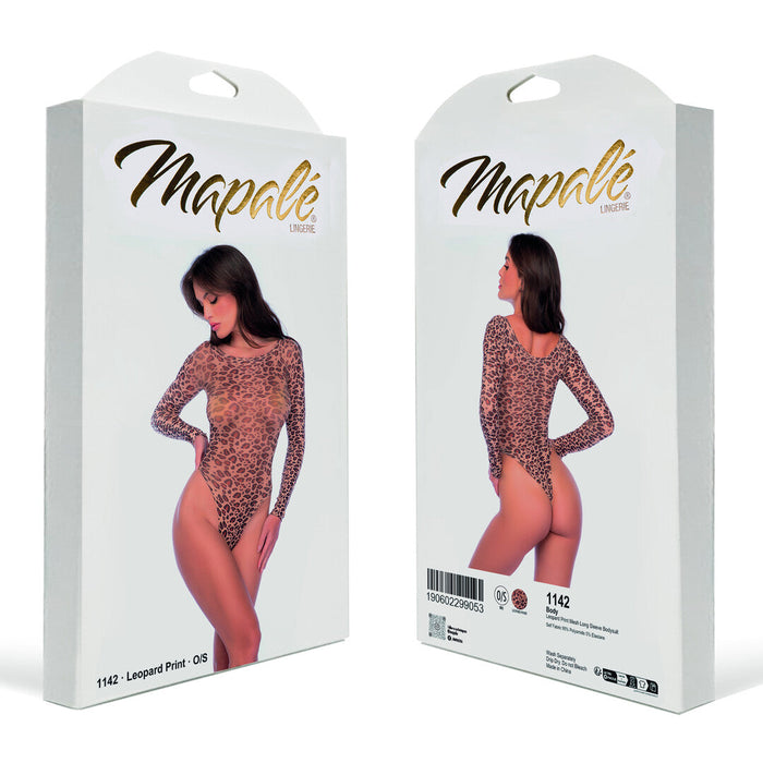 Mapalé Leo-Mesh-Body Mit Langen Ärmeln