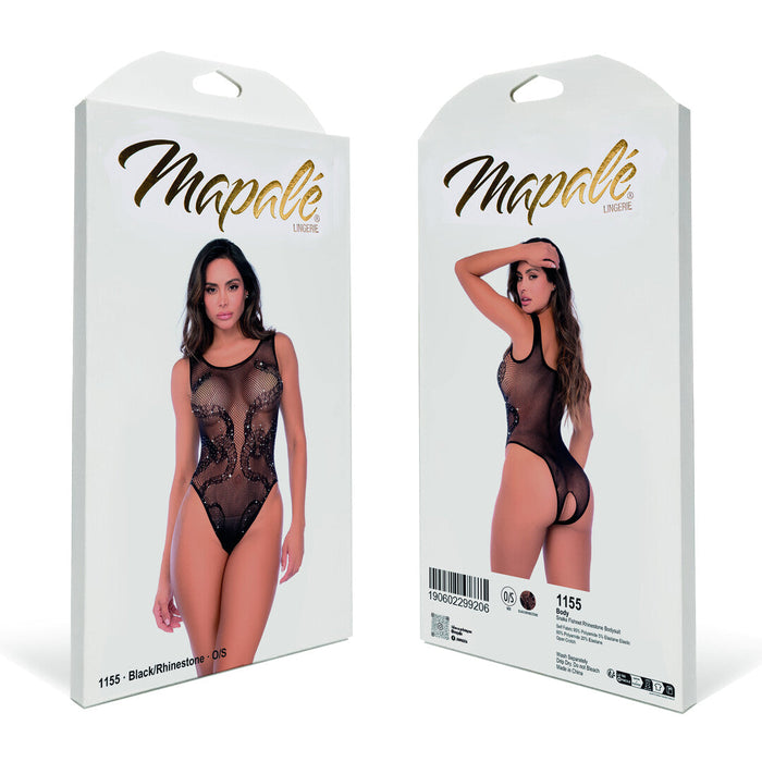 Mapalé Schwarzer Schlangen Body Mit Strass