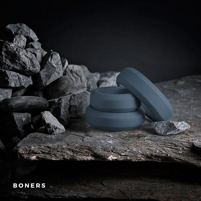 Boners Set Mit 3 Flachen Silikon Penisringen