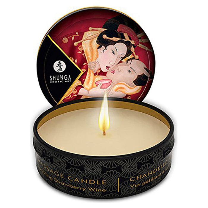 Shunga Massagekerze Erdbeere 30 ml