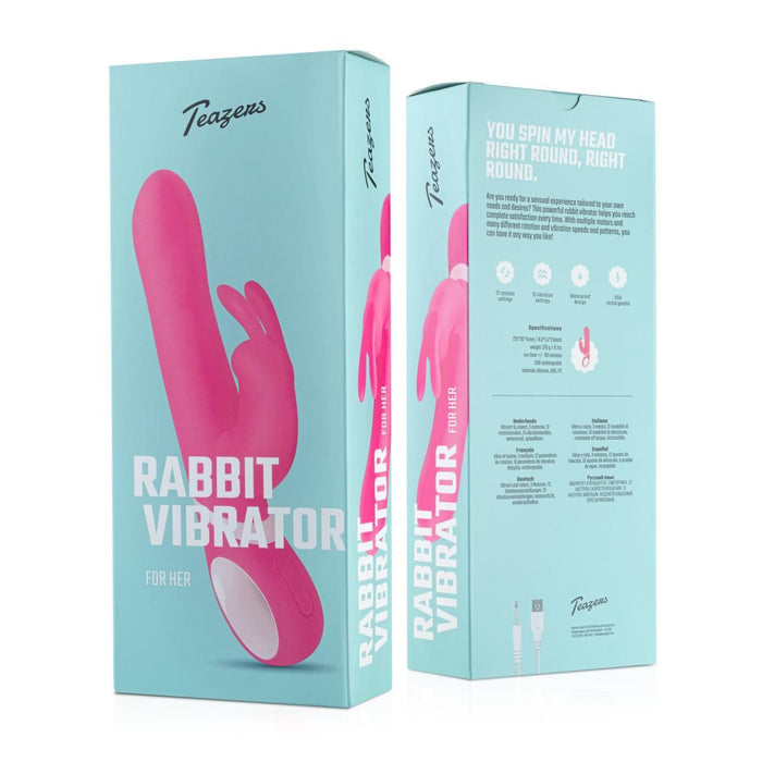 Teazers Rabbit Vibrator Rose 22 cm