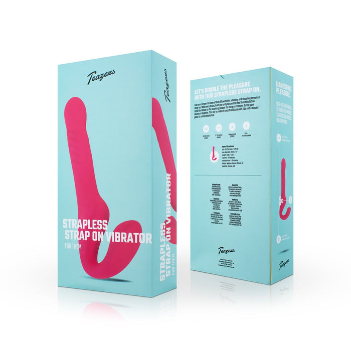 Teazers Bandloser Strapon-Vibrator 24 cm