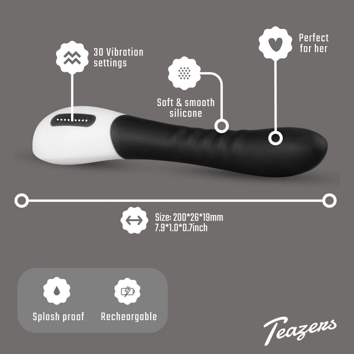 Teazers G-Punkt Vibrator Schwarz 20 cm