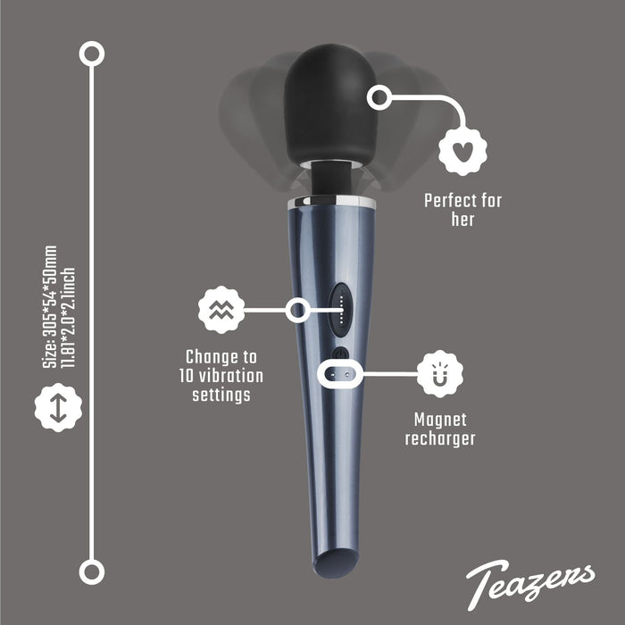 Teazers Stabvibrator Schwarz 32 cm