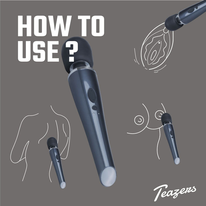 Teazers Stabvibrator Schwarz 32 cm