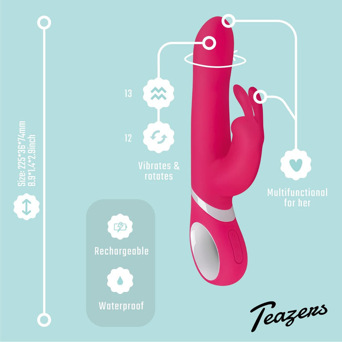 Teazers Rabbit Vibrator Rose 22 cm