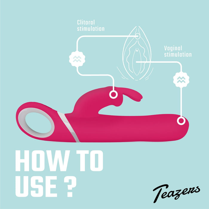 Teazers Rabbit Vibrator Rose 22 cm