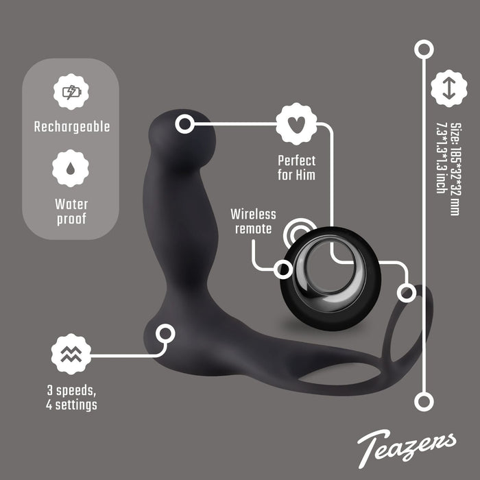 Teazers Cock & Ball Ring Prostata-Vibrator