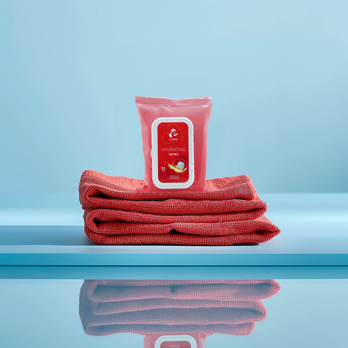 EasyGlide Feuchtigkeitsspendende Intimtücher Mit Gleitgel Und Ölen 25 Stück