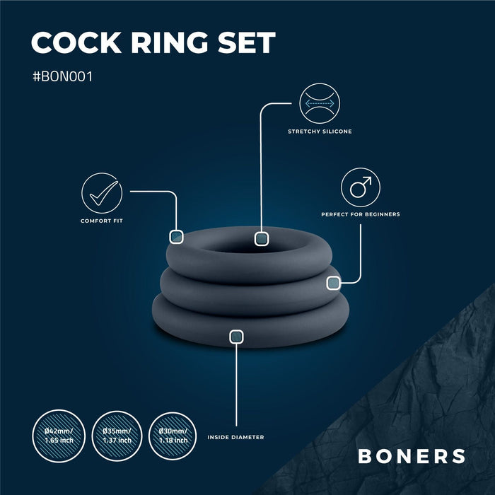 Boners Set Mit 3 Silikon Penisringen