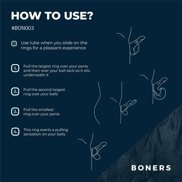Boners Triple Penisring Für Penis & Hoden