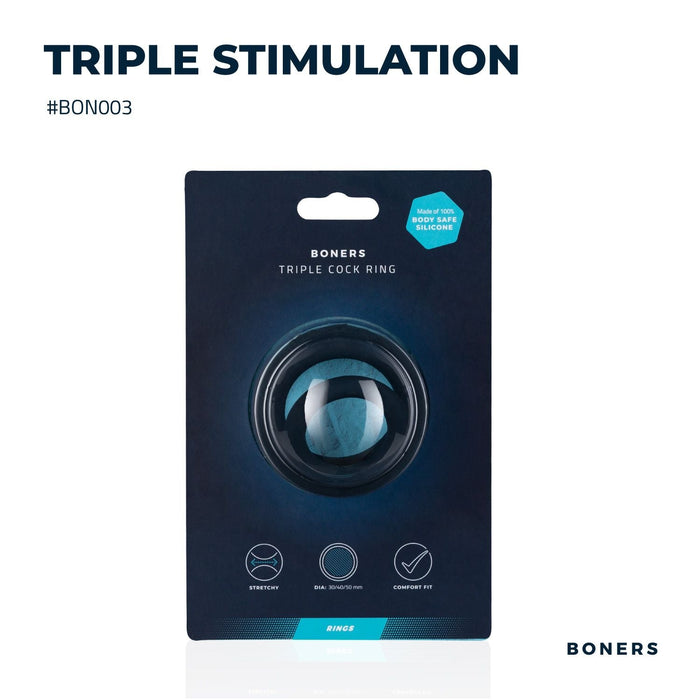 Boners Triple Penisring Für Penis & Hoden