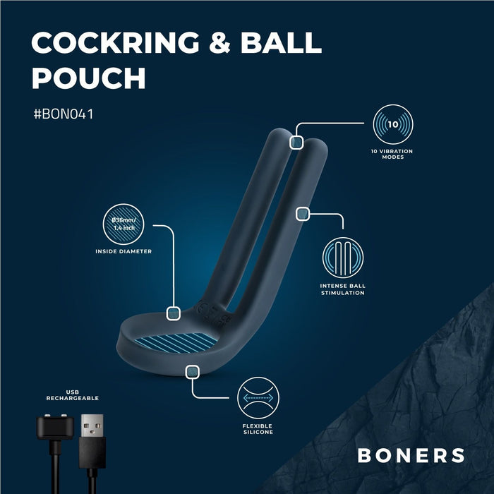Boners Vibrierender Penisring Mit Hodenstimulator
