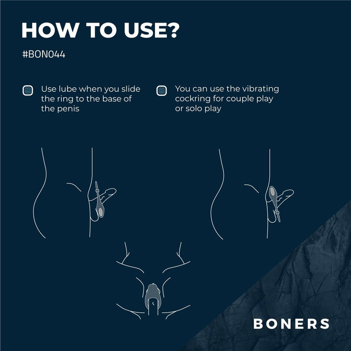 Boners Verstellbarer Vibrierender Penisring