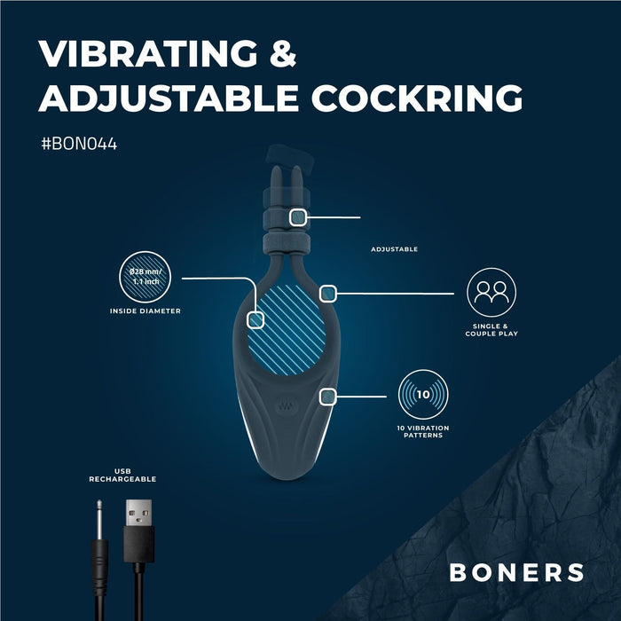 Boners Verstellbarer Vibrierender Penisring