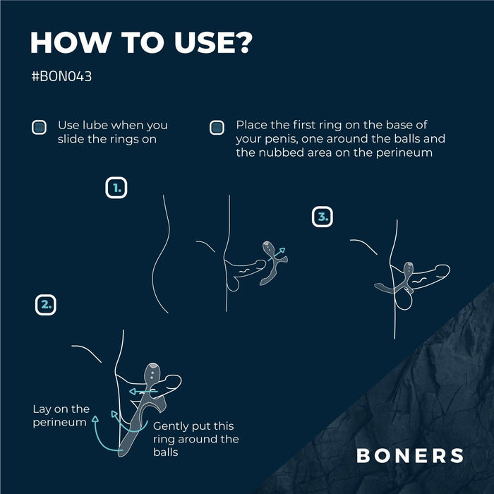 Boners Dreifacher Vibrierender Penisring