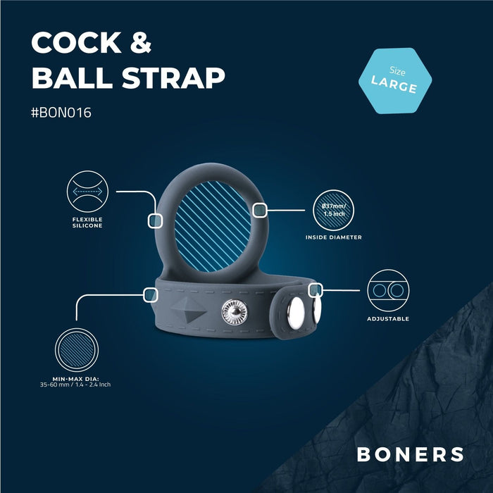Boners Verstellbarer Cock & Ball Strap – Groß