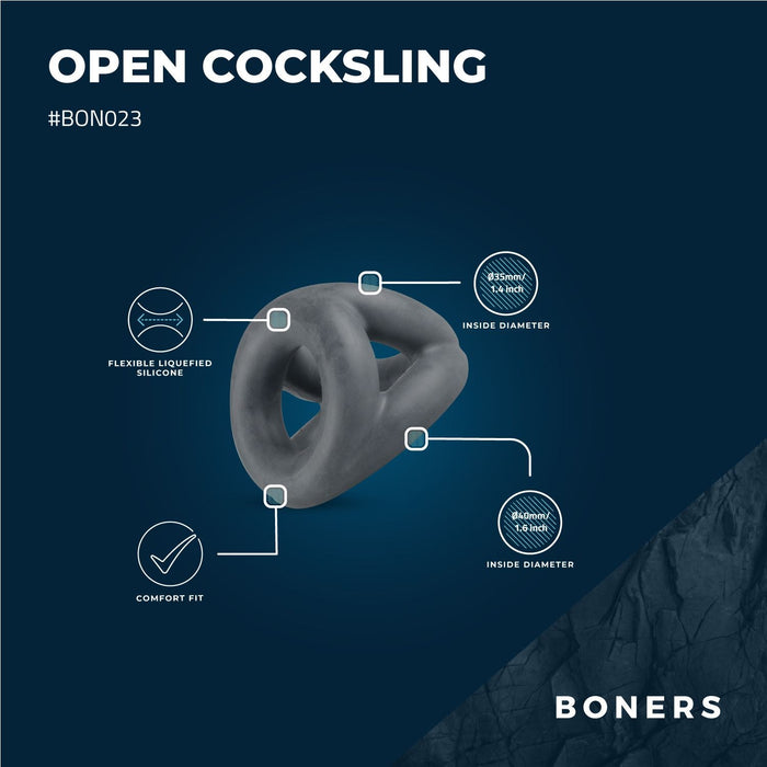 Boners Offener Cock Sling Mit Dreifachem Penisring