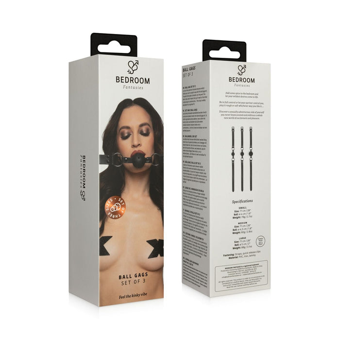 Bedroom Fantasies Dreiteiliges Ballknebel-Set