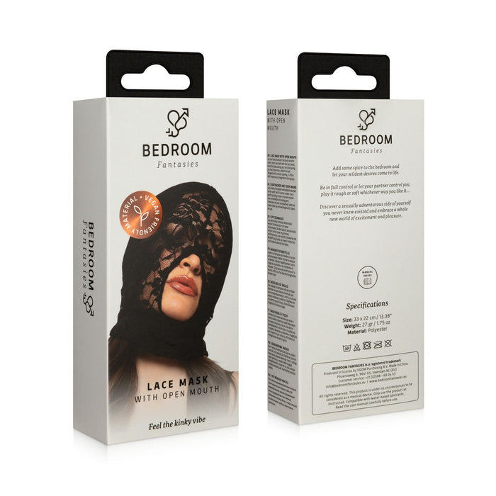 Bedroom Fantasies BDSM-Spitzenmaske Mit Mundöffnung