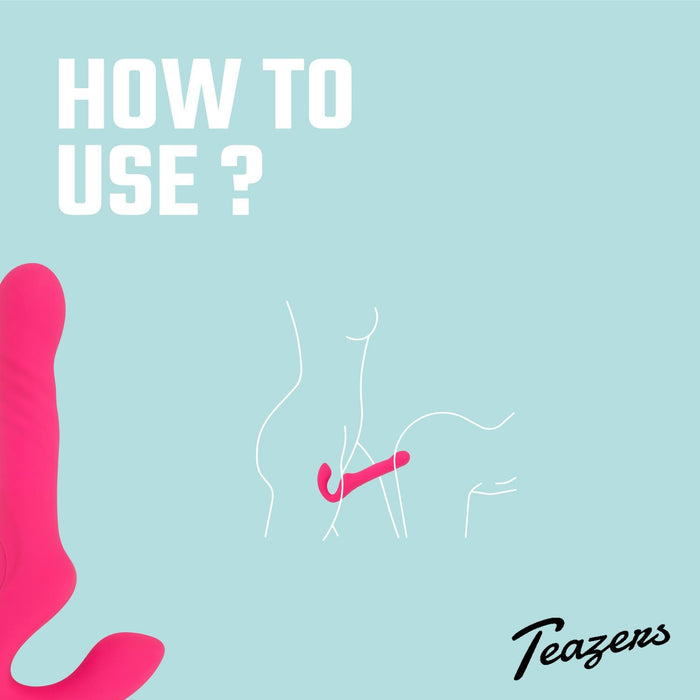 Teazers Bandloser Strapon-Vibrator 24 cm