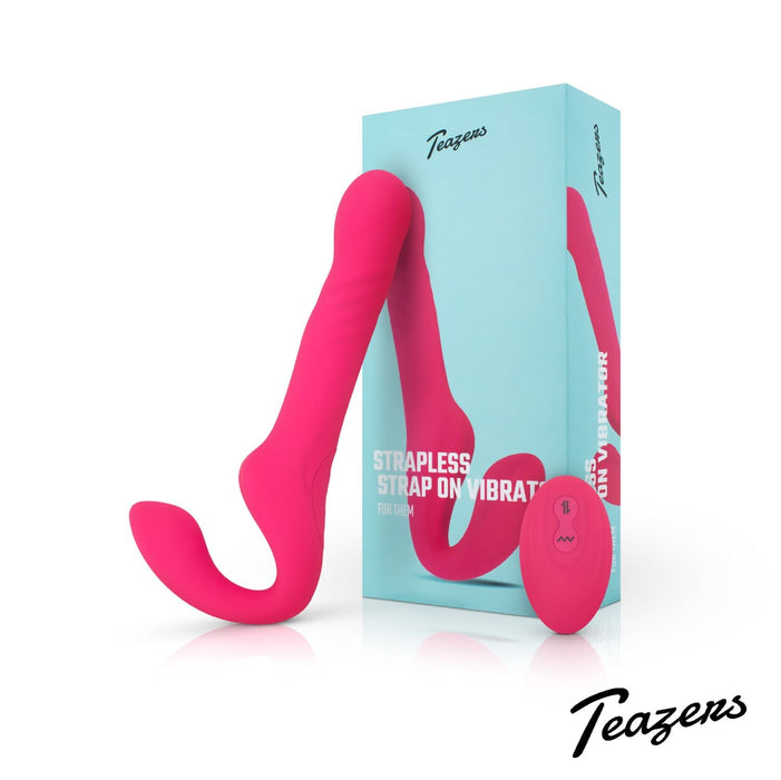 Teazers Bandloser Strapon-Vibrator 24 cm