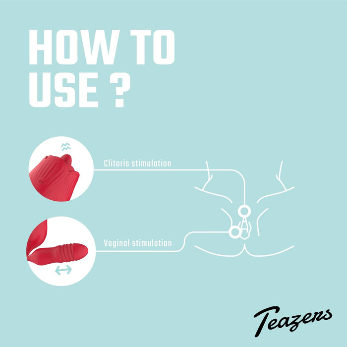 Teazers Stoßender Vibrator Mit Klitorisstimulator