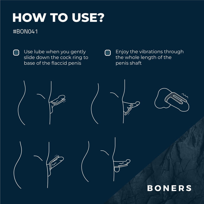 Boners Vibrierender Penisring Mit Hodenstimulator