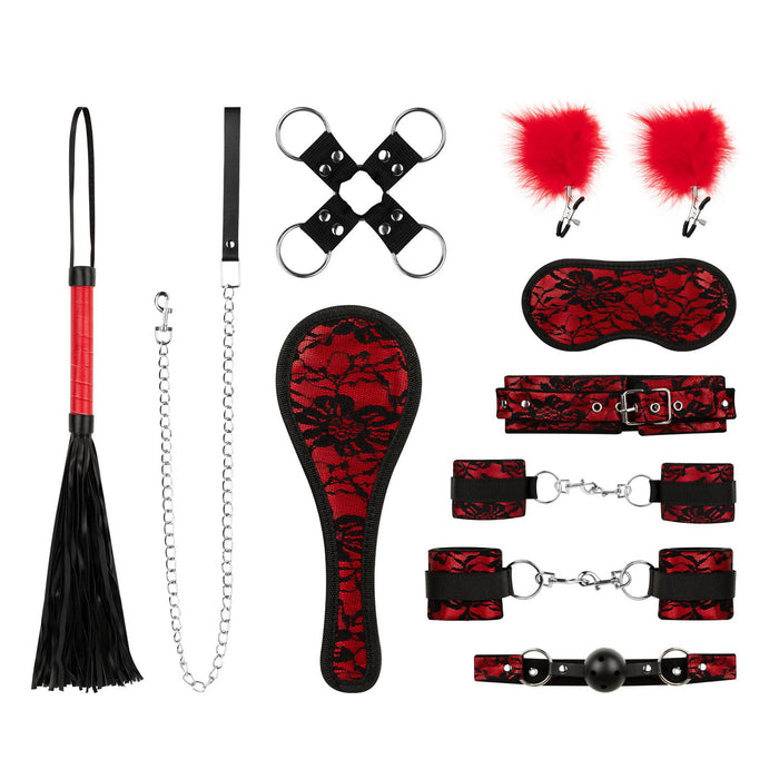 Bedroom Fantasies Lace Und Leather Look Bondage-Set