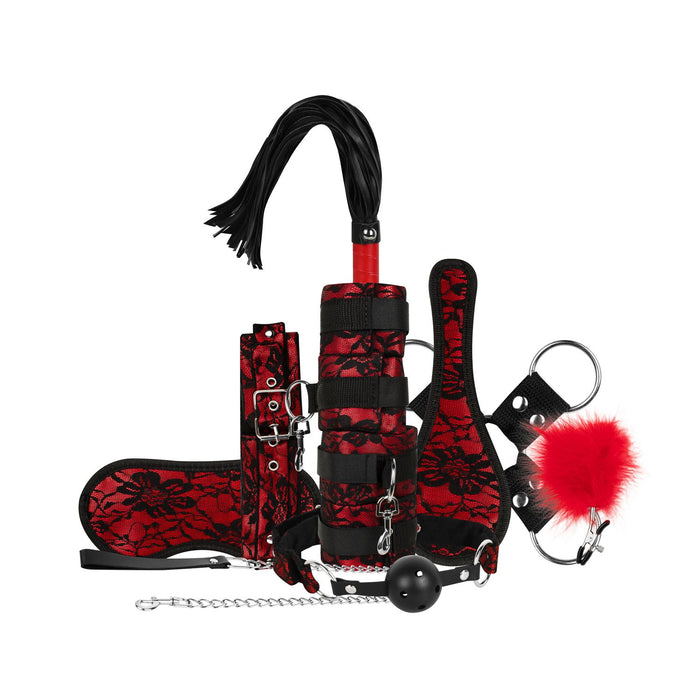 Bedroom Fantasies Lace Und Leather Look Bondage-Set
