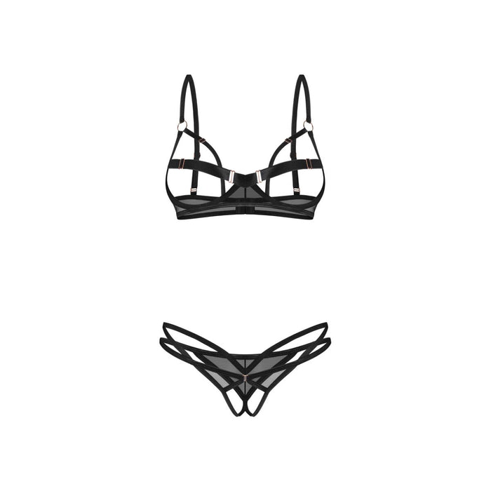 Obsessive Euridia Ouvert-Dessous-Set 2-teilig Schwarz