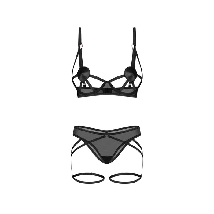 Obsessive Euridia Dessous-Set 2-teilig Schwarz