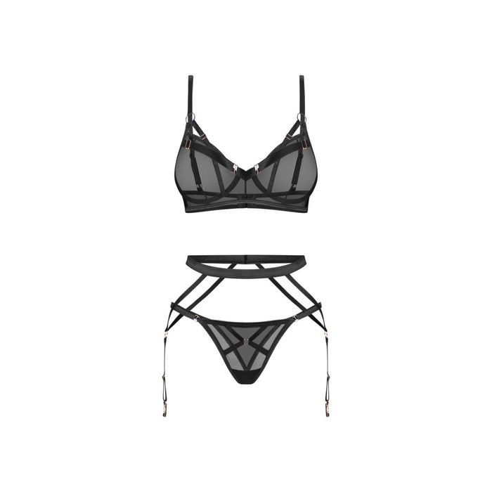 Obsessive Euridia Dessous-Set 3-teilig Schwarz