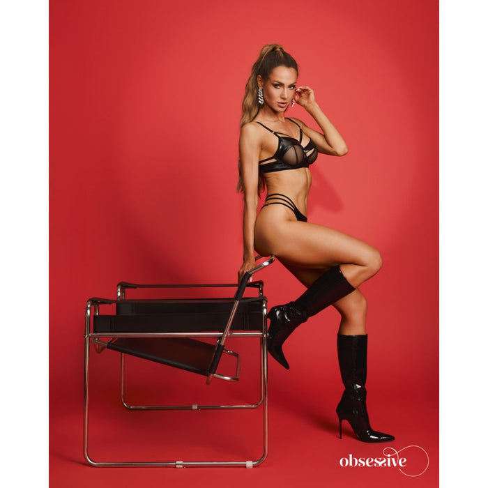 Obsessive Dominna 2-teiliges Dessous-Set Schwarz