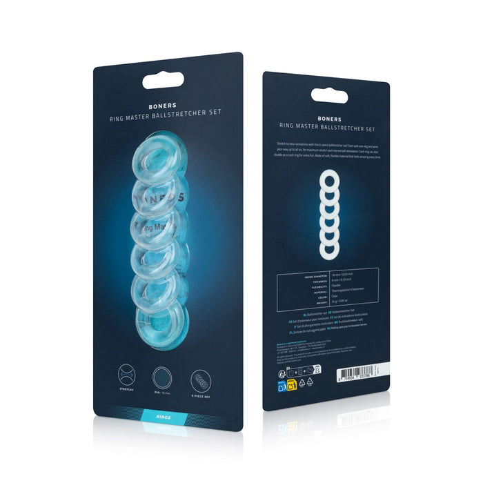 Boners Ring Master Hodenstretcher Set 6-teilig