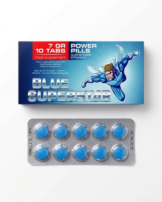 Blue Superstar Natürliche Potenzpillen 10 Stück