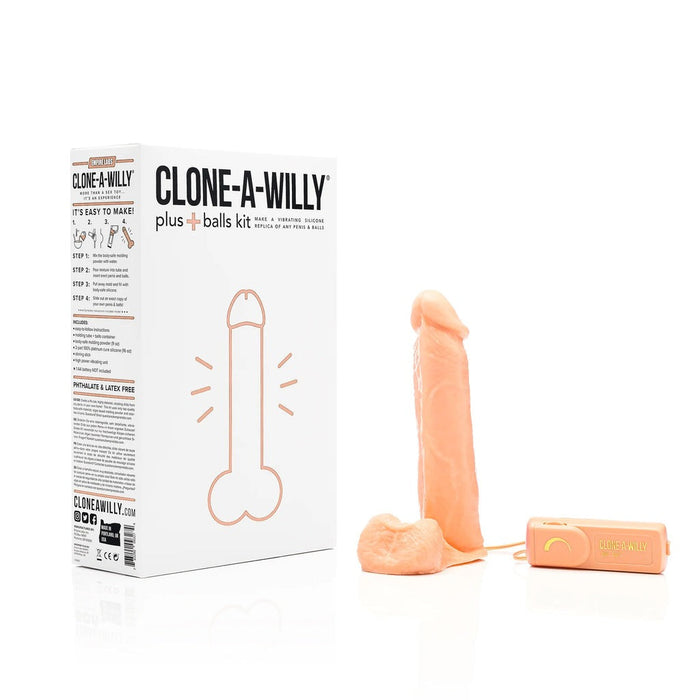 Clone-A-Willy Penis Plus Balls Dildo Kit Light Tone