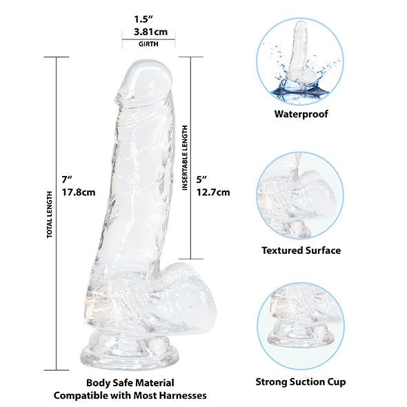 Addiction Crystal Transparante Dildo 18 cm