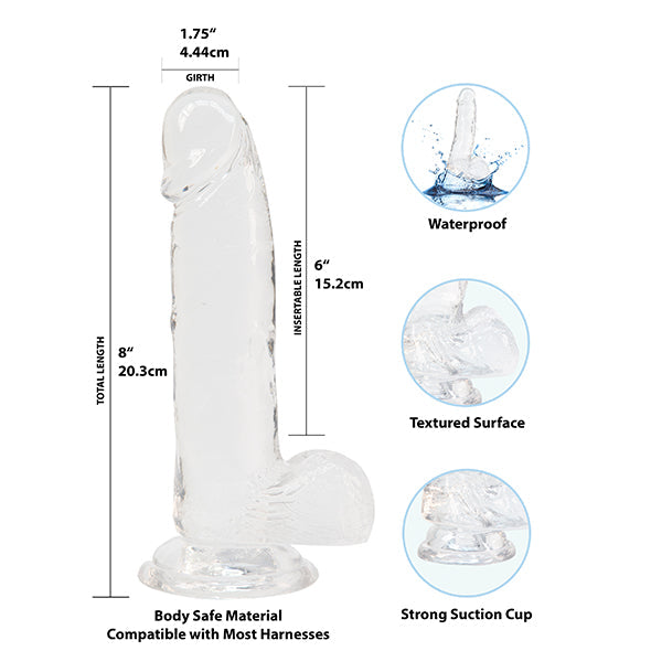 Addiction Crystal Transparante Dildo 20 cm