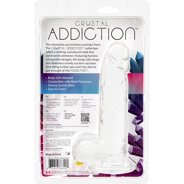 Addiction Crystal Transparante Dildo 20 cm