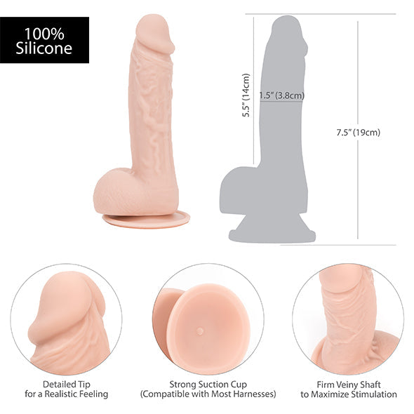 Addiction Mark Realistische Dildo Beige 19 cm