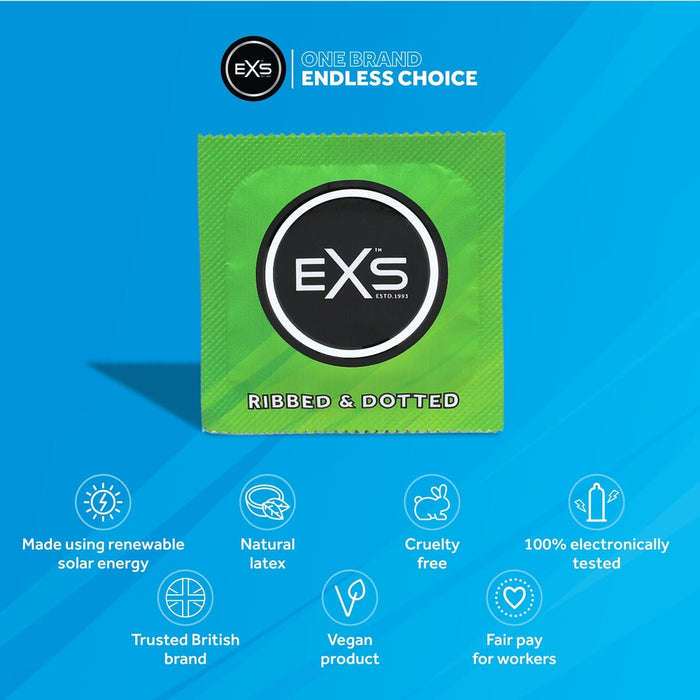 EXS Ribbed & Dotted Kondome 100 Stück
