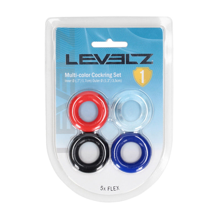 Levelz Multicolor Penisring-Set