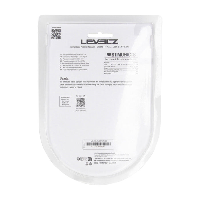 Levelz Single Ripple Prostaat Stimulator 11,8 cm