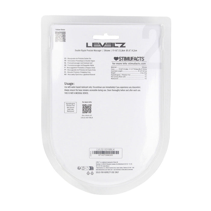 Levelz Double Ripple Prostaat Stimulator 11,8 cm