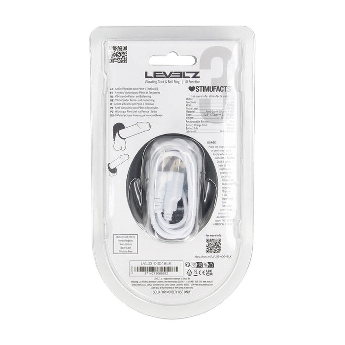 Levelz Penisringe Mit Vibration & Hodenring 7,3 cm