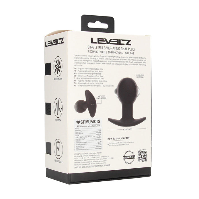 Levelz Single Bulb Analplug Mit Vibration 9 cm