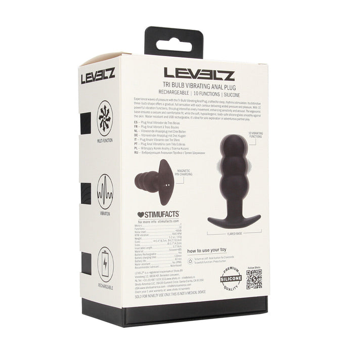 Levelz Tri Bulb Analplug Mit Vibration 11 cm