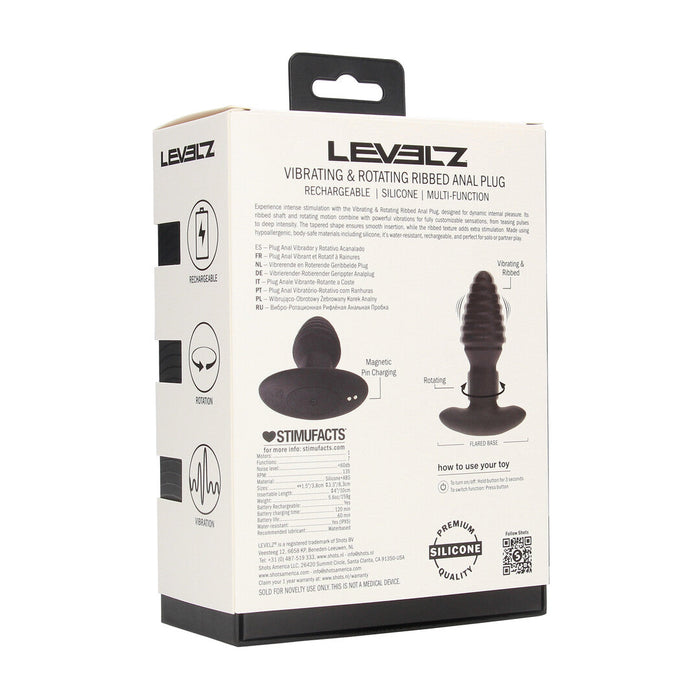 Levelz Analplug Mit Vibration & Rotierender Funktion 12 cm